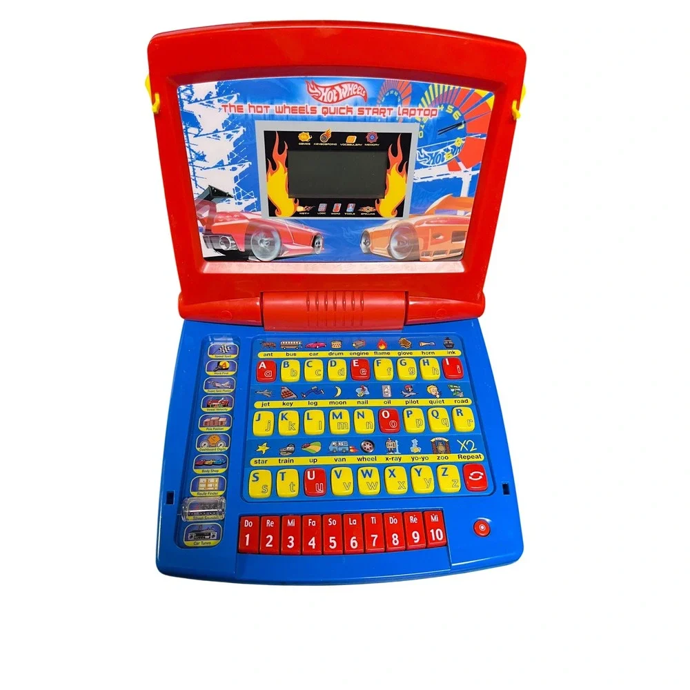Rare Hot Wheels‎ Speed Shop Electronic Learning Laptop Toy for Kids Educational